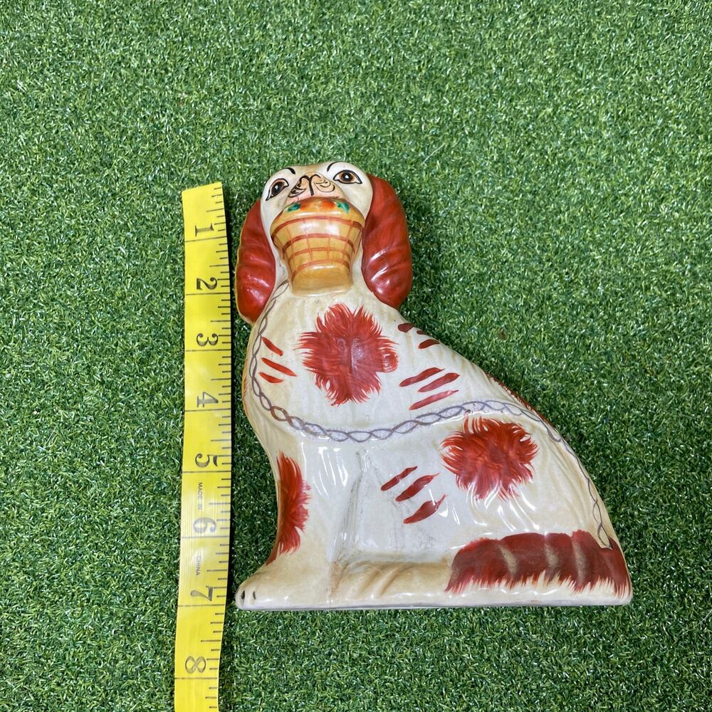 Vintage Staffordshire Red Seated Spaniel Dog Figurine - Picture 5 of 5